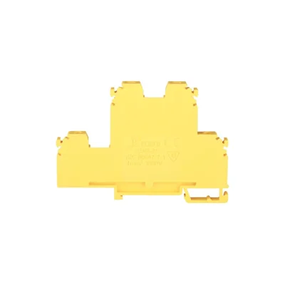 Morsettiera a 4 fili e 2 livelli con quattro terminali da 4 mm² giallo V0 ZUG-21 A00-A001