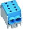 Morsetto derivato 1 polo 1x25/2x16mm² blu