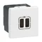 MOSAIC - Charger 2 x USB 2400 mA Type-A + Type-C White