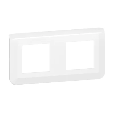 MOSAIC DOUBLE HORIZONTAL FRAME - 2X2 MODULES WHITE FOR HOLDER REF. NO. 0802 52/58