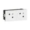 MOSAIC GN 2X2P+Z CONNECT VIA AUTOMATIC TERMINALS - 4 WHITE MODULES 16A-250V~