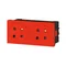 MOSAIC GN 2X2P+Z WITH LOCK CONNECTED VIA AUTOMATIC TERMINALS - 4 RED MODULES 16A-250V