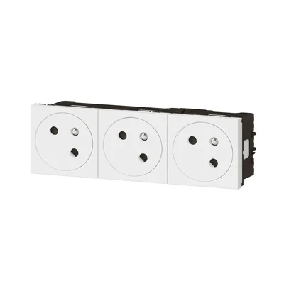 MOSAIC GN 3X2P+Z CONNECTION VIA ZAC AUTOMATIC - 6 MODULES WHITE 16A-250V~
