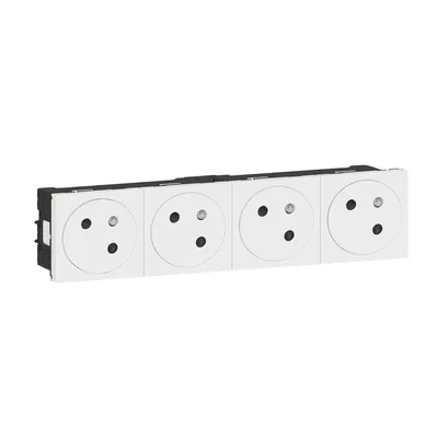 MOSAIC GN 4X2P+Z - Connexion par bornes automatiques - 8 modules blancs 16A-250V