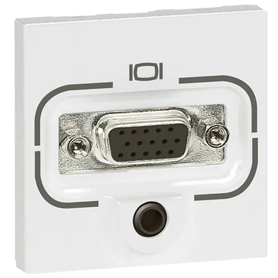 MOSAIC HD15 Buchse + 3,5-mm-Klinkenstecker - 2 weiße Module