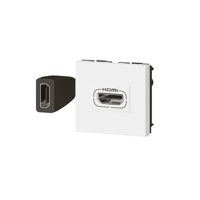 Mosaic HDMI-Buchse 2-Modul weiß