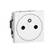 MOSAIC SOCKET 2P+Z CONNECTION VIA AUTOMATIC TERMINALS-2 MOD WHITE 16A-250V