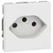 MOSAIC SOCKET 2P+Z SWEDISH STANDARD - 2 WHITE MODULES TYPE13