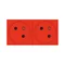 MOSAIC - SOCKET 2X2P+Z RED