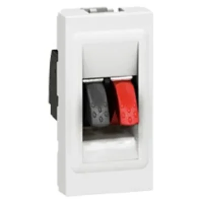 MOSAIC Speaker socket 4 mm2 connector - 1 module WHITE