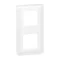 MOSAIK DOPPELTER VERTIKALER RAHMEN - 2X2 MODULE WEISS FÜR HALTER REF. NR. 0802 52/58
