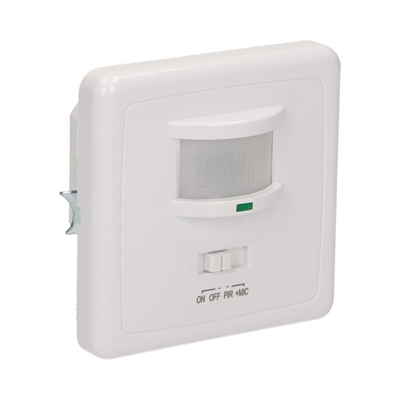 Motion and sound sensor flush-mounted 500W 140 degrees, IP20, white