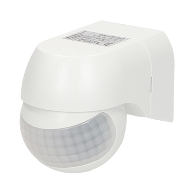 Motion sensor 180 degrees IP44, 800W, mini, white