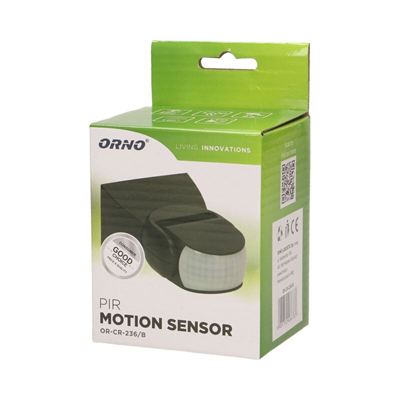 Motion sensor 180 degrees IP65, 1200W, CR-236 black