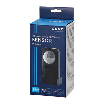 Motion sensor 360st IP65 2000W range max 20m black