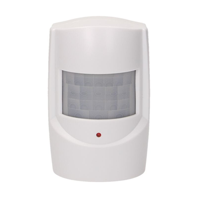 Motion sensor with wireless signaling, IP44, 120m 95dB white