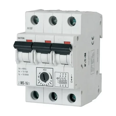 Motor circuit breaker 3A, 3-pole, Z-MS-16/3