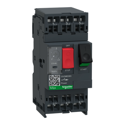 Motor switch GV2ME push button drive 2.5-4A spring terminals