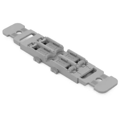 Mounting adapter with 2-way strain relief for 221 Inline installation connector; gray 221-2502