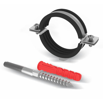 Mounting clamp with rubber insert and mounting pin OSZG1 (1'' - 32-36mm)