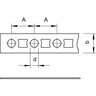 Mounting tape 17X1MM, 5055 II17FS