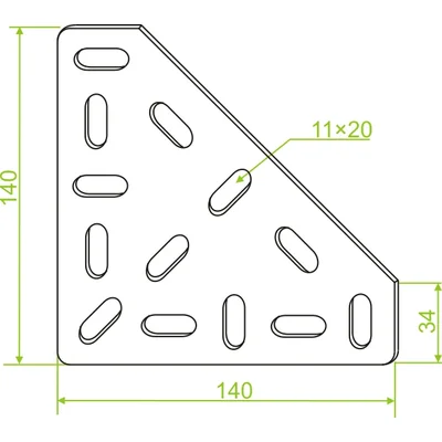 Mounting triangular plate, BTM