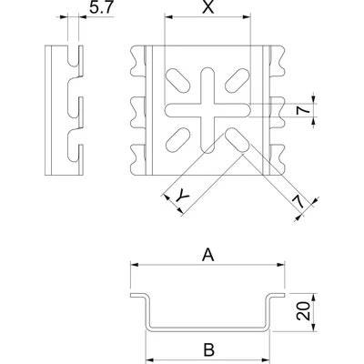 MPG 90 FT Large mounting plate for mesh tray