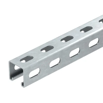 MS4141PP3000FT Carril de perfil perforado, ancho de sellado 22 mm
