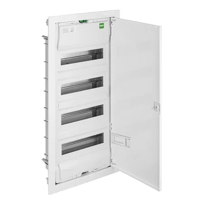 MSF distribution board 4x12 PE+N flush-mounted metal door IP 30 - white