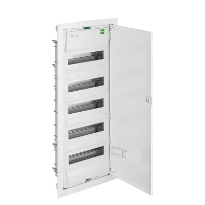 MSF distribution board 5x12 PE+N flush-mounted metal door IP 30 - white
