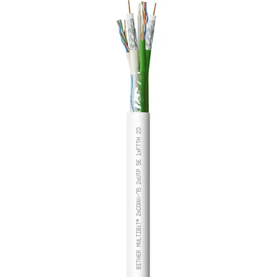 MULTIBiT 2xCOAX-75 2xUTP5E 1xFTTH2J Kabel hybrydowy składający się z pięciu oddzielnych kabli