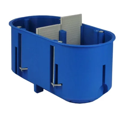 MULTIBOX 2 Boîte d'installation bipolaire pour murs vides avec cloison P2x60D fi2x60mm bleu profond