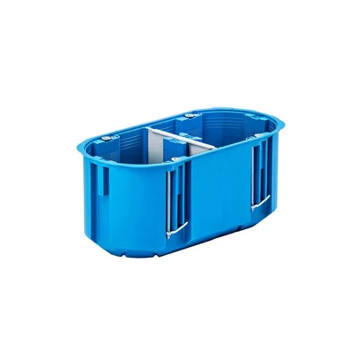 MULTIBOX 2 Boîte d'installation bipolaire pour murs vides avec cloison P2x60D fi2x60mm bleu profond