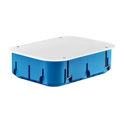 MULTIBOX 2 Hohlwanddose mit Deckel P6x60DP 6xfi60mm tiefblau