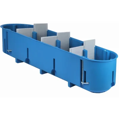 MULTIBOX 2 Instalační krabice pro prázdné stěny, čtyřpólová P4x60D fi4x60mm modrá