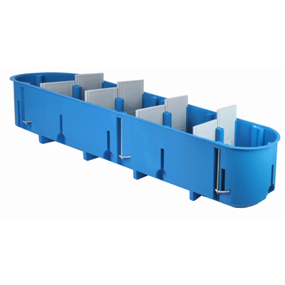 MULTIBOX 2 Installation box for empty walls, five-pole P5x60D fi5x60mm blue