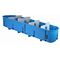 MULTIBOX 2 Installation box for empty walls, five-pole P5x60D fi5x60mm blue