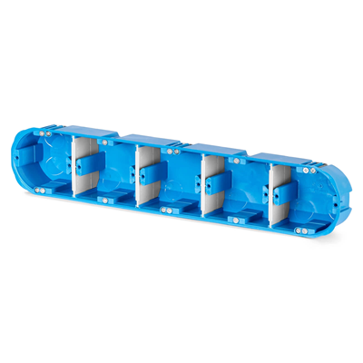 MULTIBOX 2 Pětipólová instalační krabice pro prázdné stěny P5x60D fi5x60mm modrá