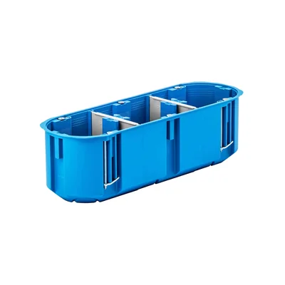 MULTIBOX 2 Třípólová instalační krabice pro prázdné stěny P3x60D fi3x60mm modrá