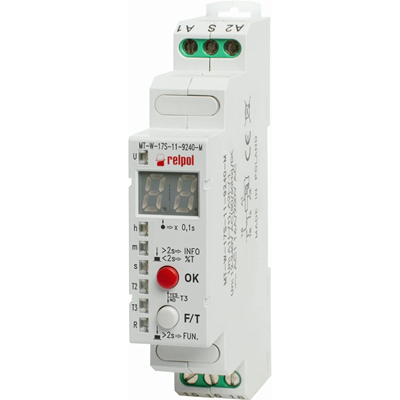 Multifunctional time relay 1P 10A 0, 1sec-100h 12-240V AC/DC MT-W-17S-11-9240-M