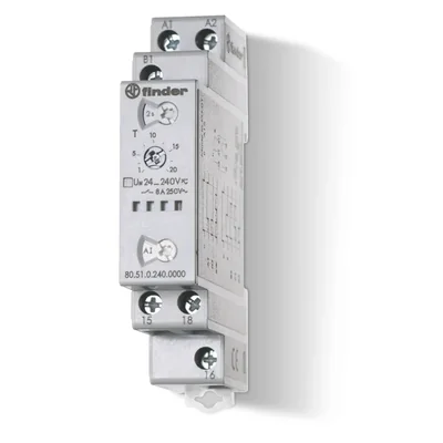 Multifunkční časové relé 1P; 8A; 24…240V AC/DC; AI, DI, SW, BE, CE, DE