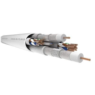 Multimediální kabel tc'multikabel-PRO (2xRG-6Cu(685Cu-102) / 2xUTP kat. 6 / 1xFTTH-2J)