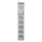 Multipresa con fusibile e sistema di protezione da sovratensione professionale 5 prese 2 porte USB lunghezza 3m 10A 230V 2300W grigio