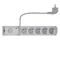 Multipresa con fusibile e sistema di protezione da sovratensione professionale 5 prese 2 porte USB lunghezza 5m 10A 230V 2300W grigio
