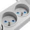 Multipresa con fusibile e sistema di protezione da sovratensione professionale 5 prese 2 porte USB lunghezza 5m 10A 230V 2300W grigio