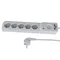 Multipresa con fusibile e sistema di protezione da sovratensione professionale 5 prese 2 porte USB lunghezza 5m 10A 230V 2300W grigio