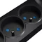 Multipresa con fusibile e sistema di protezione da sovratensione professionale, 5 prese, lunghezza 1,5 m, 10A 230V 2300W, nero