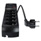 Multipresa con fusibile e sistema di protezione da sovratensione professionale, 5 prese, lunghezza 3m, 10A 230V 2300W, nero