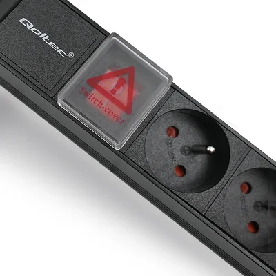 Multipresa Qoltec PDU per rack da 19'' | 1U | 16A | 8 prese francesi | 2 m