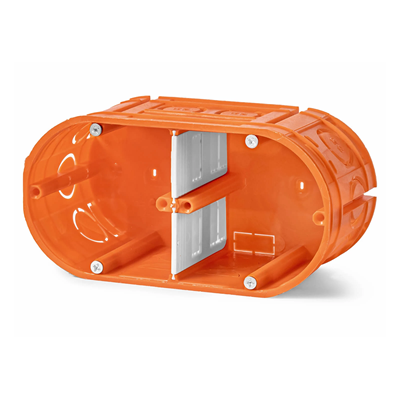 MULTIWALL Boîte d'encastrement bipolaire M2x60F 2xfi60mm orange